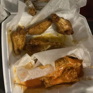 12 Piece wing combo. Buffalo hot/Cajun. BOMB!!!