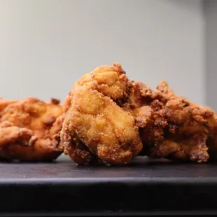 a pile of fried chicken
