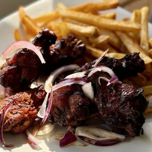 Suya wings and Mr. Wingz Signature Fries