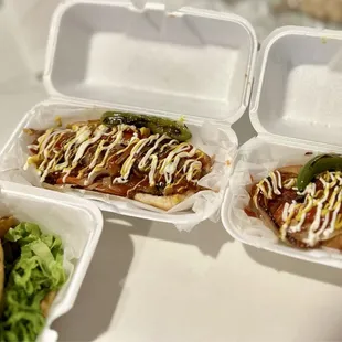 Hot dogs and quesadilla