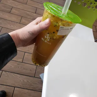 Colorful fruit tea