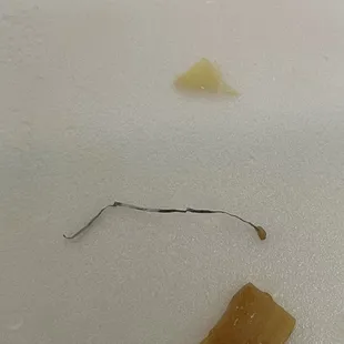 Metal found on the spicy honey chicken
