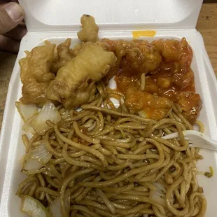 2 item combo. Over breaded, over sauced.