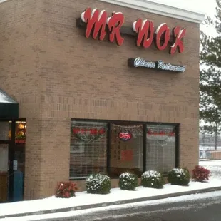 the front of the restaurant