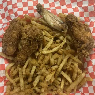Chicken and fries meal