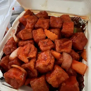 Sweet and sour tofu