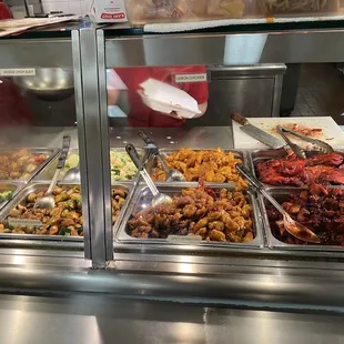 chicken wings and fried chicken, interior
