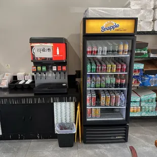 These are the drink options they had available. Refills for soft drinks are 99 cents.