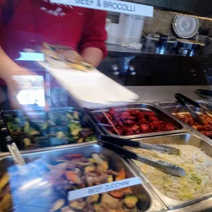 Variety of foods offered