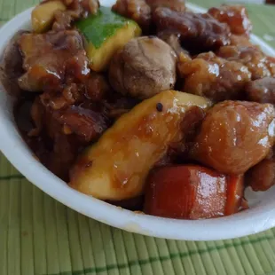 $7 Bowl single item on white rice