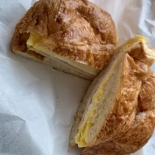 Ham egg Ham and Cheese