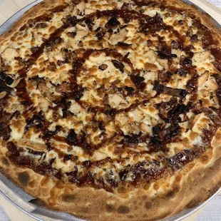 BBQ bacon chicken pizza