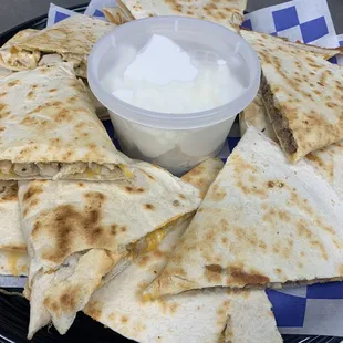 Quesadilla catering tray