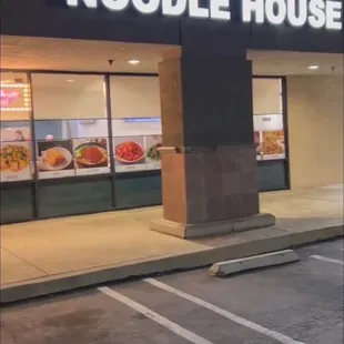 Outside the restaurant