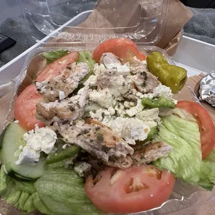 Super Greek Salad with Chicken