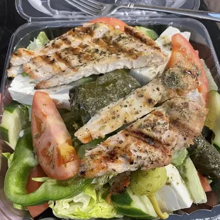 a chicken salad in a plastic container