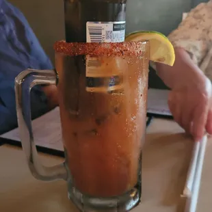 Michelada drink.