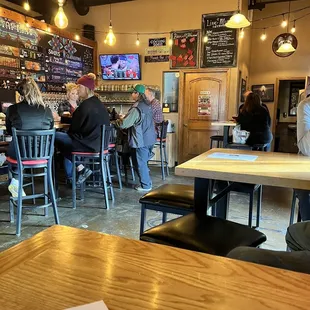 people sitting at tables