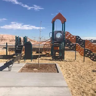 a playground in the desert