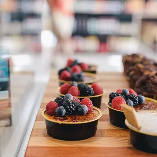 a variety of desserts