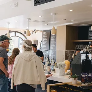 customers at the counter