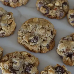 chocolate chip cookies on a plate