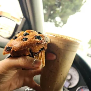 Vietnamese Iced Coffee &amp; Blueberry Muffin