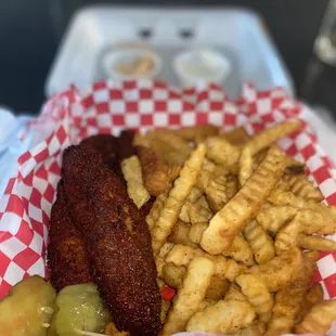 Tenders Crinkle Cut Fries BBQ Rub