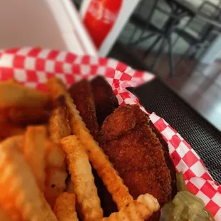 Chicken tenders and Fries