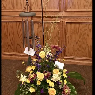 Our popular Wind Chime Sympathy Design.