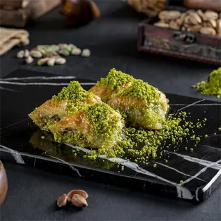 a close up of a dessert