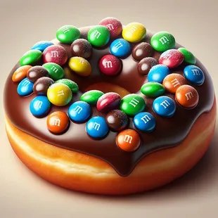 Chocolate M&amp;M donuts.