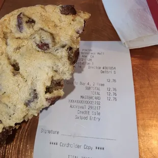 Famous Milk Chocolate chip cookies. Just as I remember. So delicious.