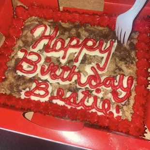 a birthday cake in a box