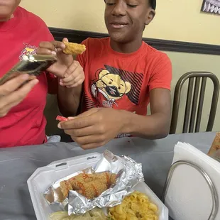 They were fighting over the food lol  it was soooo good