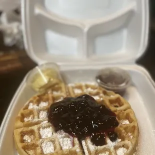 Belgian Waffle w/ Blueberry