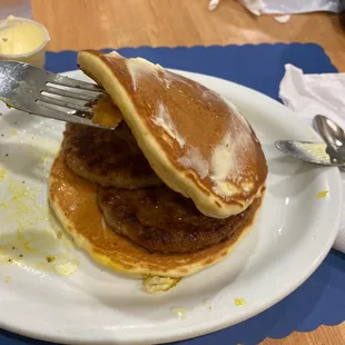 a stack of pancakes on a plate