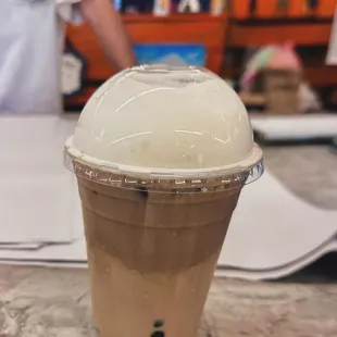 Iced coffee latte