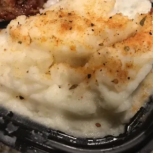 Smashed potatoes, these are so danged good they are the only reason I went today, cut to ordering a whole entree. lol