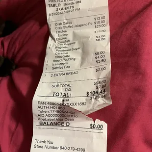 Itemized receipt, My puppy took it out of my hand to play with it and that's why it's ripped.