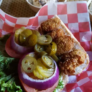 Oyster Po Boy Sandwich