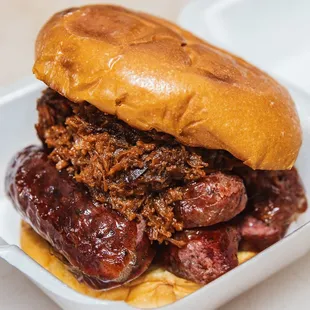 a pulled pork sandwich