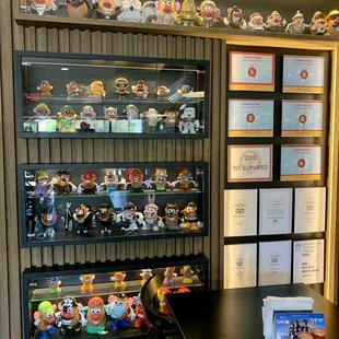 Displays of Mr. Potato Head toys