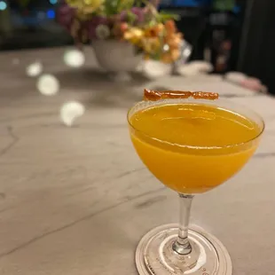 a glass of orange juice