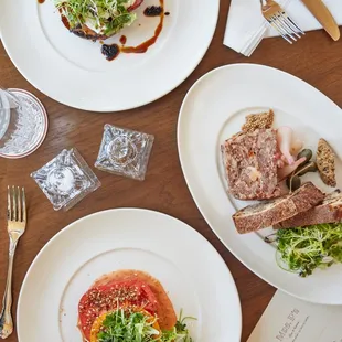 plates of food on a table