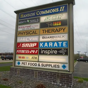 Main sign adjacent to Hanson Boulevard.