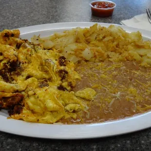 Chorizo breakfast plate...I'd rather have the machaca breakfast plate.