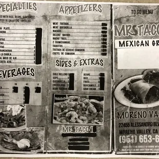 the menu