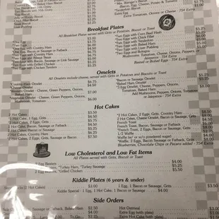 Menu for breakfast and lunch :)