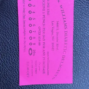 Redemption card, best if your local